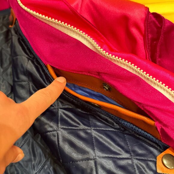 Vintage Neon Ski Jacket Coat Snowboard Winter Pink Pockets Zip Retro 80s/90s - Picture 7 of 8